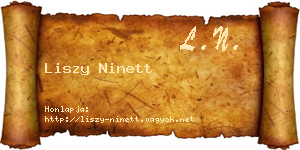 Liszy Ninett névjegykártya